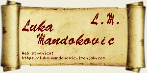 Luka Mandoković vizit kartica